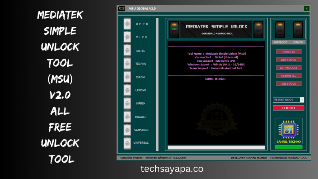 Mediatek Simple Unlock Tool (MSU) V2.0 All Free Unlock Tool