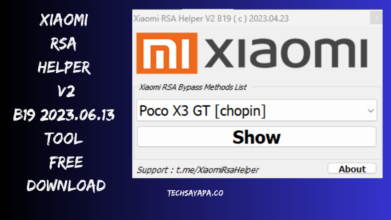 Xiaomi RSA Helper V2 B19 2023.06.13 Tool Free Download