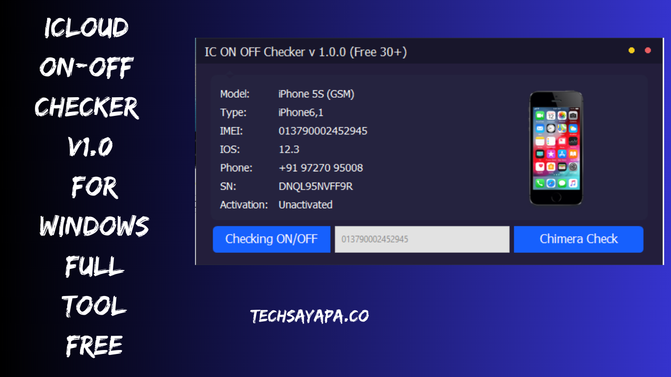 iCloud On-Off Checker V1.0 For Windows Full Tool Free