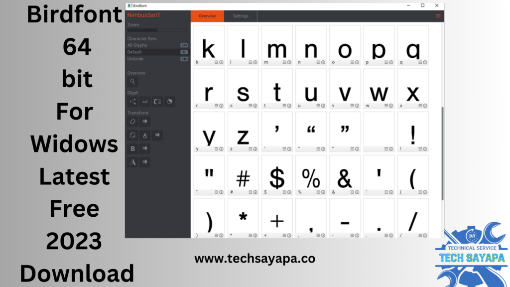 Birdfont 64 bit For Widows Latest Free 2023 Download