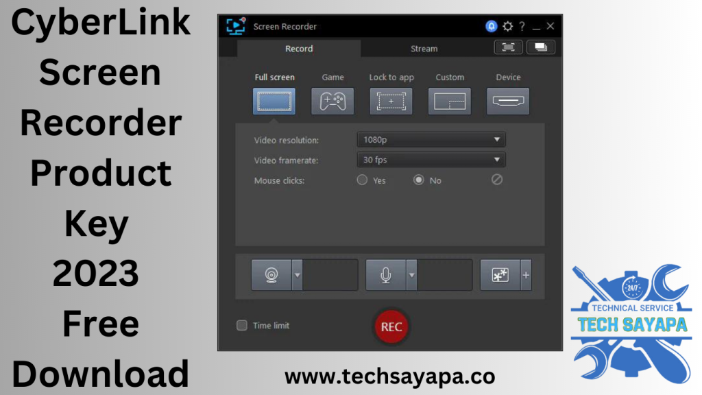 CyberLink Screen Recorder Product Key 2023 Free Download 